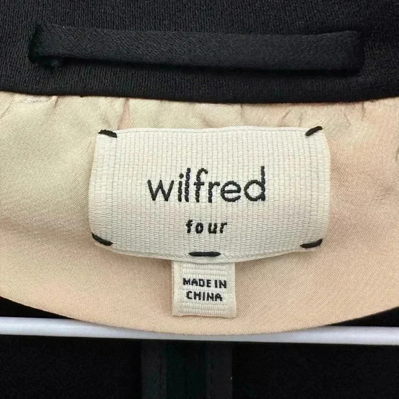 Wilfred Chevalier Jacket  Relaxed Open-Front Blazer Black Women's Size 4 - Picture 12 of 16